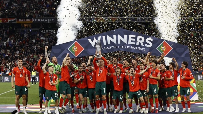 Portugal players celebrate in Munich