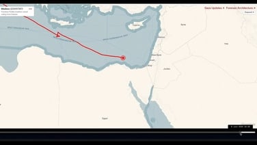 Tracker shows Madleen position ahead of seizure by Israeli forces