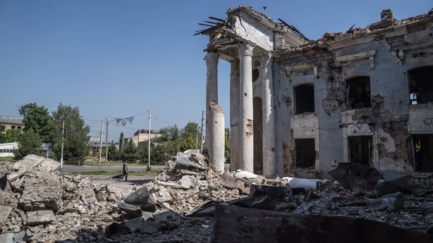 DRUZHKIVKA, UKRAINE - JUNE 8: Russian missiles damaged several buildings in the eastern Ukrainian town of Druzhkivka, Druzhkivka, Ukraine on June 8, 2025. (Photo by Jose Colon/Anadolu via Getty Images)