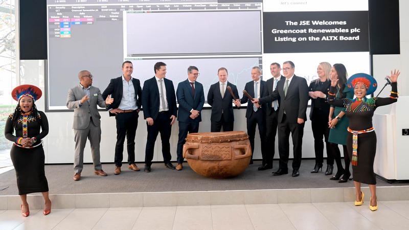 The company was joined by Irish Ambassador to South Africa, Austin Gormley to bang the drum