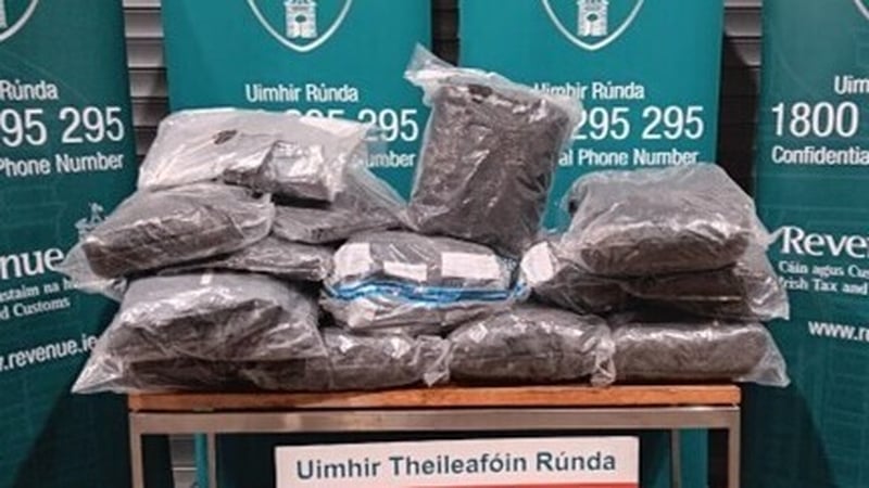 Approximately 55kg of herbal cannabis was seized at Dublin Port on Saturday, Revenue said