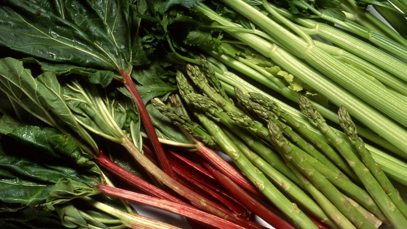 Summer produce includes rhubarb and asparagus (Alamy/PA)