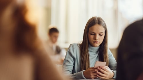 The Ombudsman for Children's Office took the views of children between 13 and 17 on phone bans (stock image)