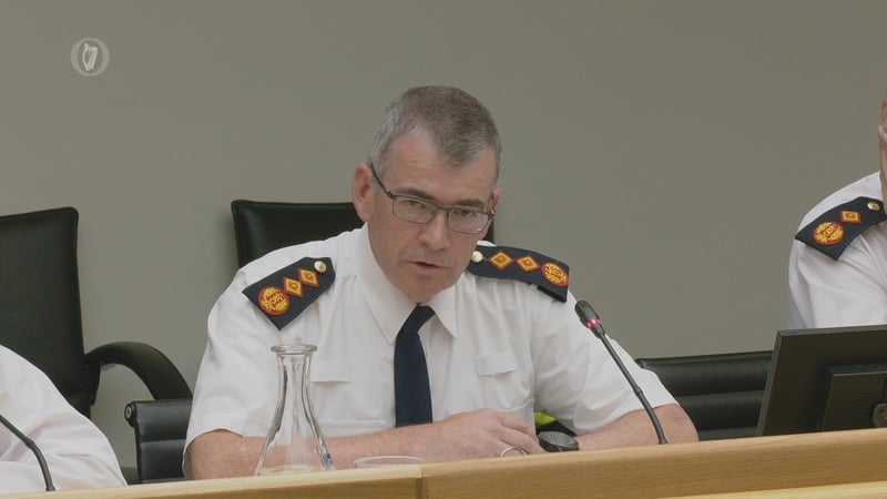 Garda Commissioner Drew Harris is appearing before the Oireachtas Justice Committee