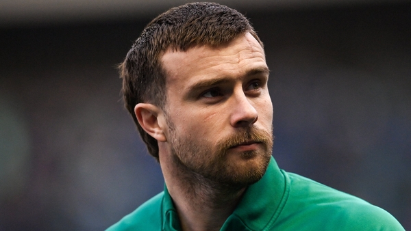 9 February 2025; Mack Hansen of Ireland before the Guinness Six Nations Rugby Championship match between Scotland and Ireland at Scottish Gas Murrayfield Stadium in Edinburgh, Scotland. Photo by Ramsey Cardy/Sportsfile
