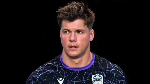 17 May 2025; Huw Jones of Glasgow Warriors before the United Rugby Championship match between Leinster and Glasgow Warriors at the Aviva Stadium in Dublin. Photo by Ramsey Cardy/Sportsfile