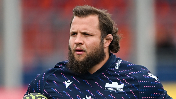EDINBURGH, SCOTLAND - MAY 03: Edinburgh's Pierre Schoeman warms up ahead of an EPCR Challenge Cup match between Edinburgh and Bath at the Hive Stadium, on May 03, 2025, in Edinburgh Scotland. (Photo by Paul Devlin/SNS Group via Getty Images)