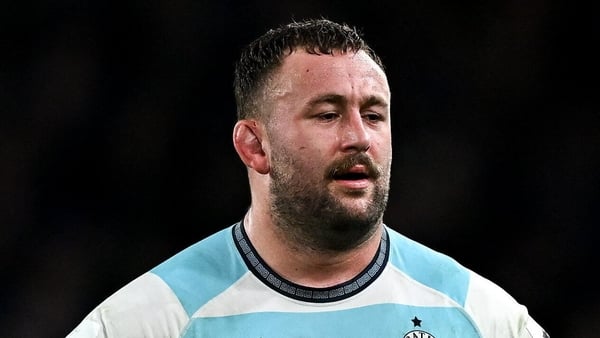 18 January 2025; Will Stuart of Bath during the Investec Champions Cup Pool 2 match between Leinster and Bath at the Aviva Stadium in Dublin. Photo by Seb Daly/Sportsfile