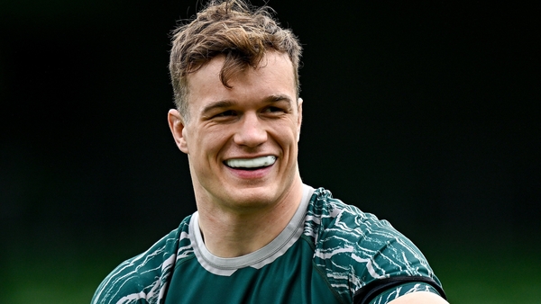 7 March 2025; Josh van der Flier during an Ireland Rugby captain's run at the Aviva Stadium in Dublin. Photo by Seb Daly/Sportsfile