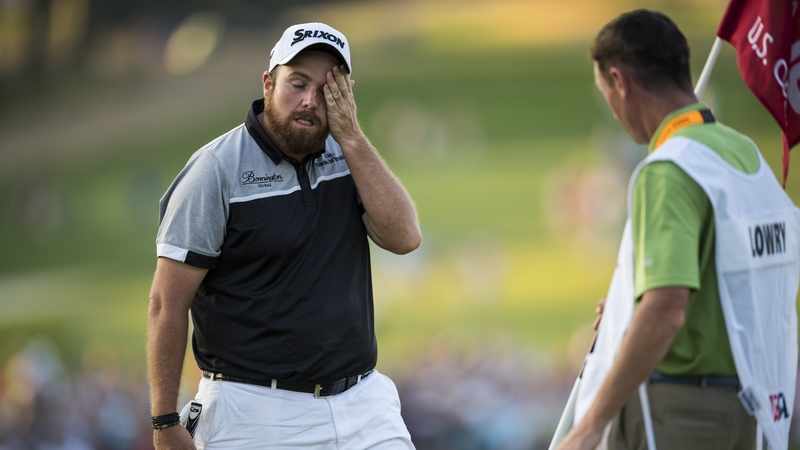 Shane Lowry coming off the 18th at Oakmont in 2016