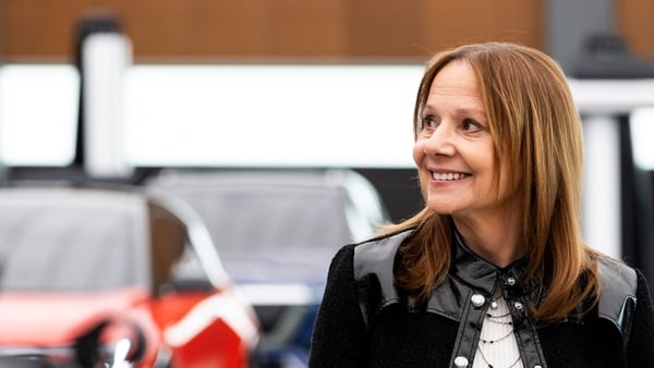 Mary Barra, chair and chief executive officer of General Motors Co., on the floor of General Motors Design West during an interview on "The Circuit with Emily Chang" in Warren, Michigan, US, on Thursday, Feb. 22, 2024. GM says it hopes its software platfo