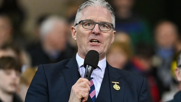 Dublin , Ireland - 29 March 2025; Uachtarán Chumann Lúthchleas Gael Jarlath Burns during the Allianz Football League Division 2 final match between Monaghan and Roscommon at Croke Park in Dublin. (Photo By Ramsey Cardy/Sportsfile via Getty Images)