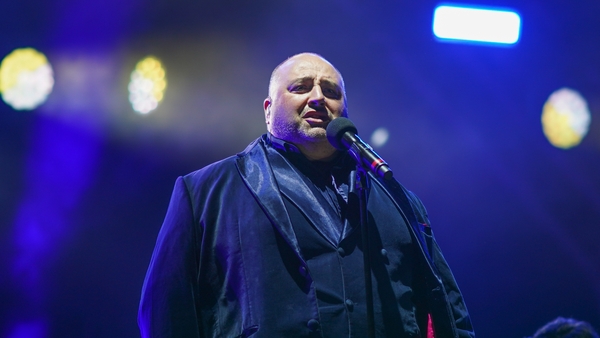 YORK, ENGLAND - AUGUST 20: Tenor Wynne Evans performs during Castle Howard Proms 2022 at Castle Howard on August 20, 2022 in York, England. Held in the gardens of the famous stately home and forming part of the Castle Howard Live Music Weekend 2022, the o