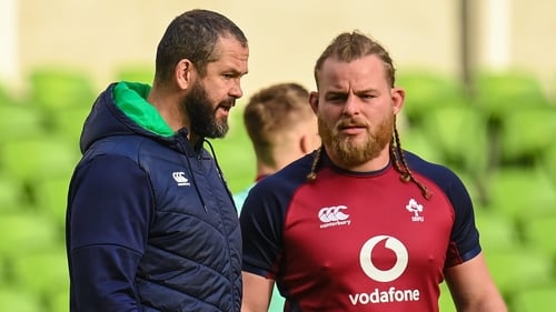 Andy Farrell (l) added Finlay Bealham to the squad on Monday
