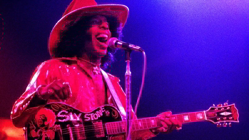 Sly Stone performing with The Family Stone at the Cape Cod Coliseum in July 1973 (Pic: Getty)