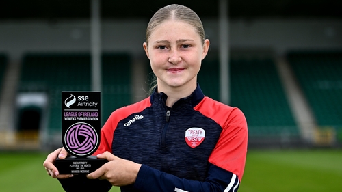 In-form teenager Madison McGuane with her award