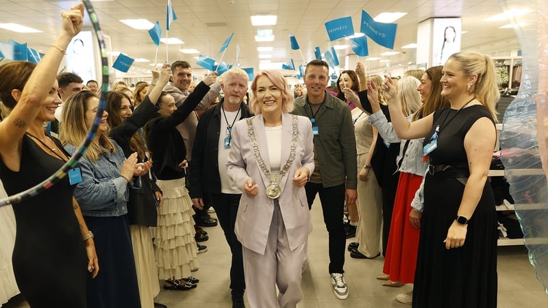 Lord Mayor of Dublin Emma Blain, Penneys Store Manager Piers Cunningham and Penneys Area Manager Andrew Murray at the revamped O'Connell Street store