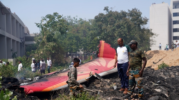 Aircraft debris at the crash site of Air India Ltd. flight AI171 in Ahmedabad, Gujarat, India, on Thursday, June 12, 2025. An Air India Boeing 787 Dreamliner traveling from Ahmedabad to London's Gatwick airport crashed shortly after taking off, in what stands to be the most serious accident involvin