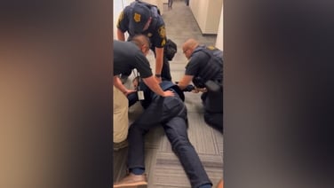 US senator manhandled and handcuffed at press conference