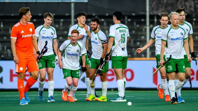 Ireland celebrate Ben Nelson's first goal (Image: World Sport Pics)