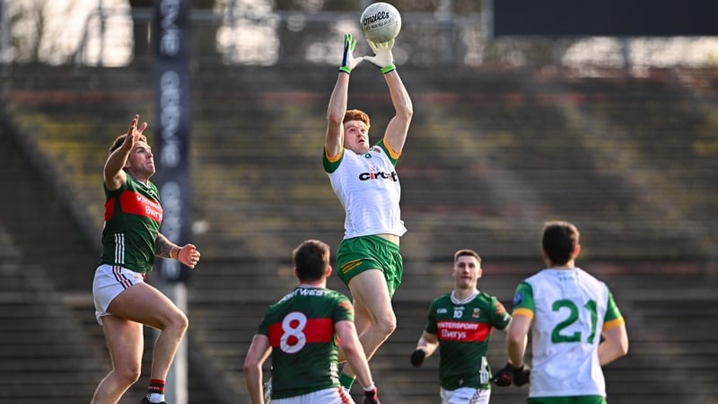 Ciarán Moore of Donegal wins possession against Mayo during their league loss in March