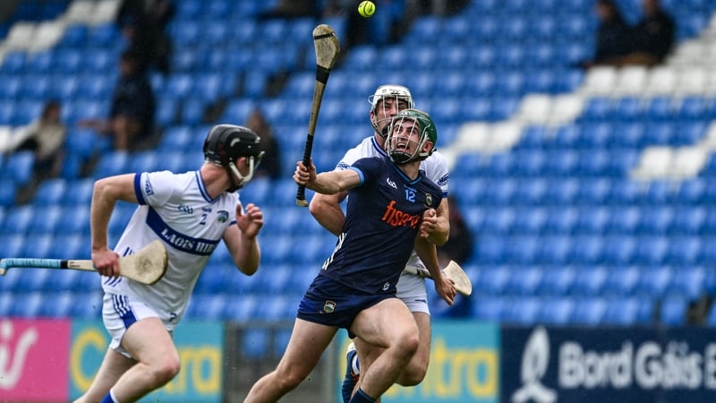 Sam O'Farrell of Tipperary (R) in action against Ryan Mullaney of Laois