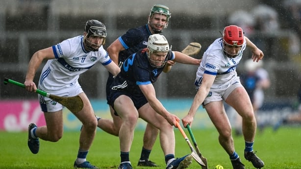 14 June 2025; Oisin O'Donoghue of Tipperary in action against Fiachra C Fennell of Laois during the GAA Hurling All-Ireland Senior Championship Round 1 match between Laois and Tipperary at Laois Hire O'Moore in Portlaoise, Laois. Photo by Daire Brennan/Sportsfile
