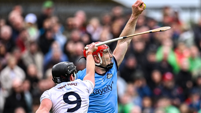 Dublin's Paddy Smyth wins possession ahead of Cathal McCabe of Kildare