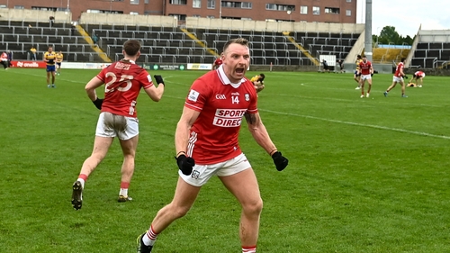 Cork's Brian Hurley celebrates at the final whistle