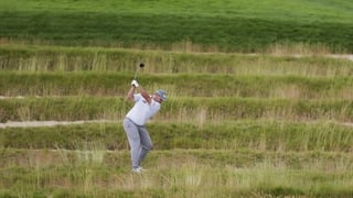 OAKMONT, PENNSYLVANIA - JUNE 14: Thriston Lawrence of South Africa plays a shot on the fourth hole during the third round of the 125th U.S. OPEN at Oakmont Country Club on June 14, 2025 in Oakmont, Pennsylvania. (Photo by Andrew Redington/Getty Images)