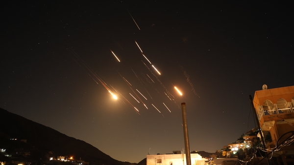 NABATIEH, LEBANON - JUNE 14: Ballistic missiles launched by Iran as part of renewed retaliatory attacks are seen from Nabatieh, Lebanon, on June 14, 2025. (Photo by Ramiz Dallah/Anadolu via Getty Images)