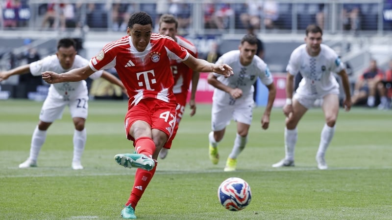 Jamal Musiala slots home from the spot