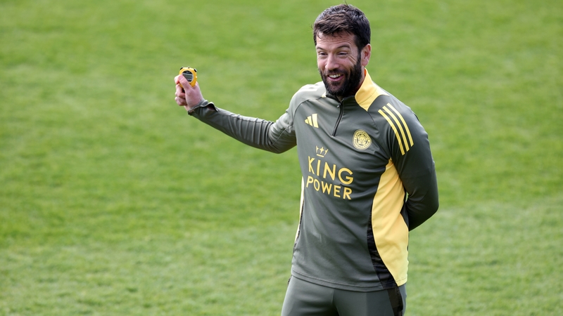 Brian Barry-Murphy during a Leicester City training session earlier this season