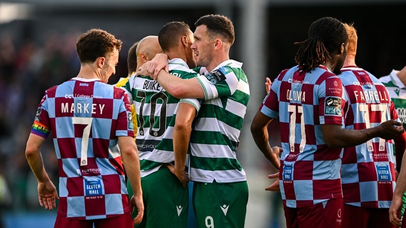 Graham Burke (L) and Aaron Greene (R) grabbed the goals for Rovers