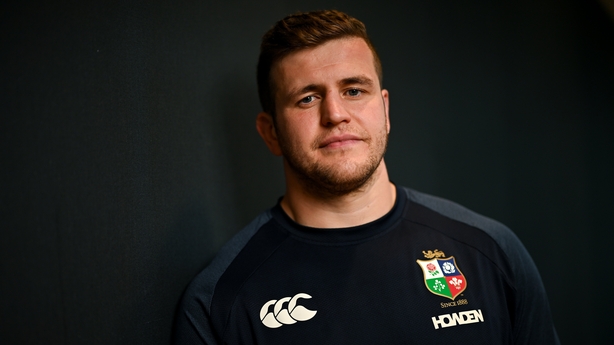 16 June 2025; Scott Cummings stands for a portrait after a British & Irish Lions media conference at the UCD Bowl in Dublin. Photo by David Fitzgerald/Sportsfile