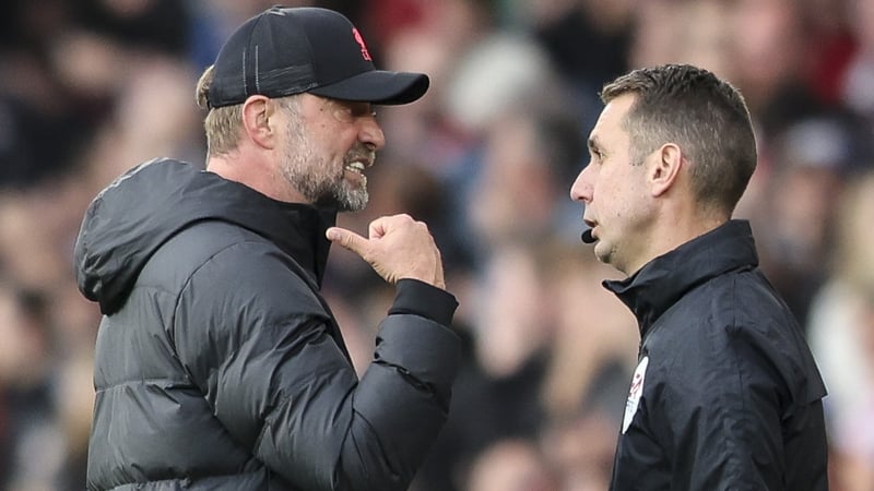 Jurgen Klopp (L) with David Coote in May 2022
