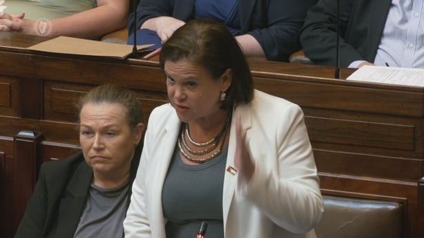 Sinn Féin's Mary Lou McDonald said the Government plan for rent reform was 'a bonanza for the big boys'