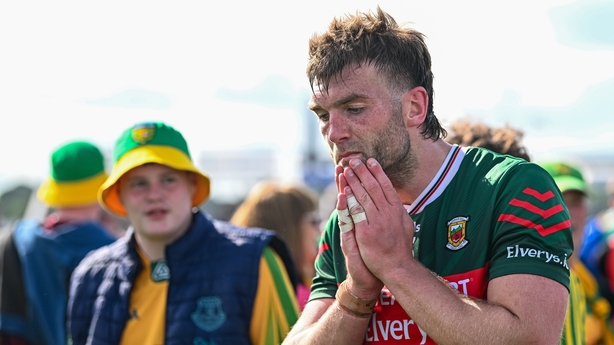 15 June 2025; Aidan O'Shea of Mayo after his side's defeat in the GAA Football All-Ireland Senior Championship Round 3 match between Donegal and Mayo at King & Moffatt Dr Hyde Park in Roscommon. Photo by Seb Daly/Sportsfile