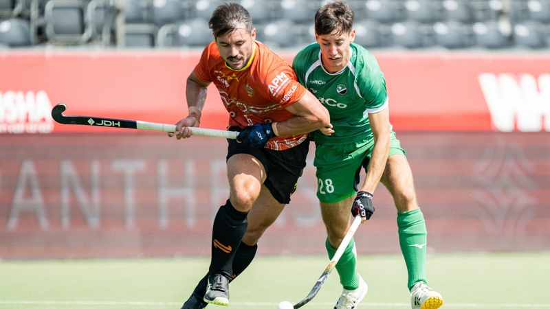 Ireland's Ben Nelson (right) and Australia's Jeremy Hayward in action in Antwerp (Pic: WORLDSPORTPICS BART SCHEULDERMAN)