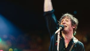 Musical artists depicted on the big screen show image