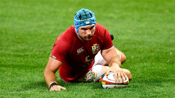 17 July 2021; Tadhg Beirne of The British & Irish Lions scores a try, later to be disallowed for a forward pass during the British and Irish Lions Tour match between DHL Stormers and The British & Irish Lions at Cape Town Stadium in Cape Town, South Africa. Photo by Ashley Vlotman/Sportsfile