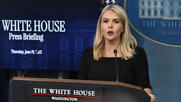 WASHINGTON DC, UNITED STATES - JUNE 19: White House press secretary Karoline Leavitt speaks at the White House Press Briefing room in Washington DC., United States on June 19, 2025. (Photo by Celal Gunes/Anadolu via Getty Images)