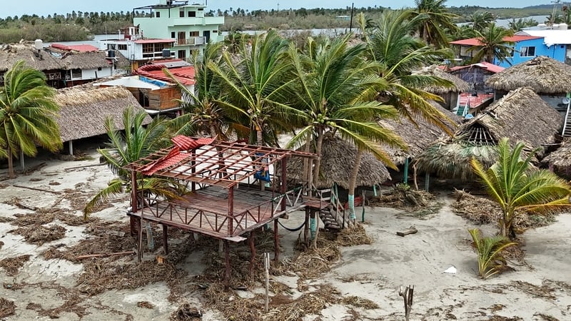 Erick weakened to a tropical storm after it made landfall in Mexico
