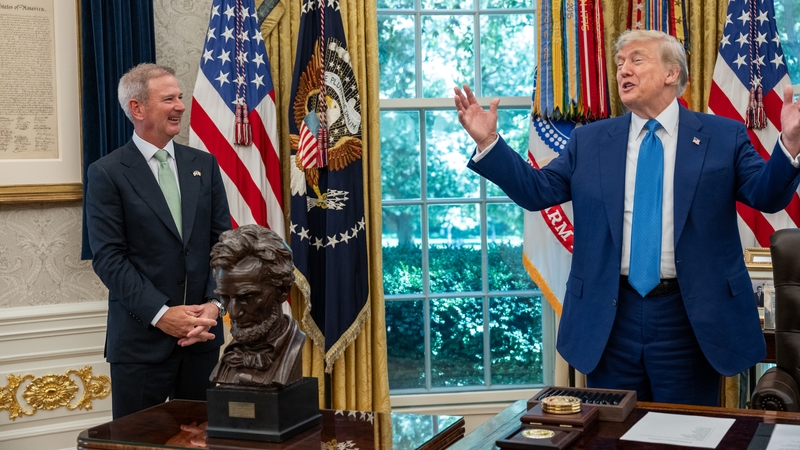 Edward Walsh was sworn-in at the White House with Donald Trump