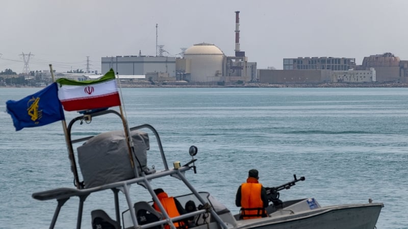 An Islamic Revolutionary Guard Corps speed boat near the Bushehr nuclear power plant in Iran. Photo: Morteza Nikoubazl/NurPhoto via Getty Images