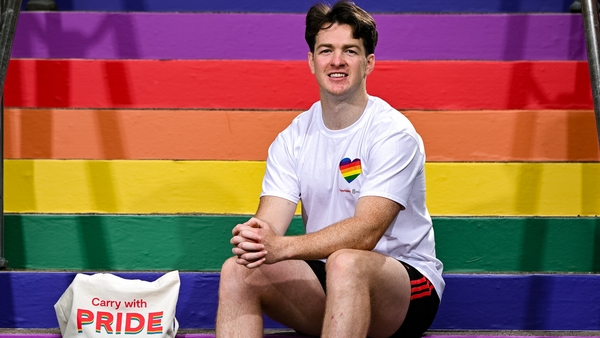 18 June 2025; Carry With Pride! Pictured is content creator, footballer and LGBTQ+ advocate Kevin Penrose to officially launch SuperValu’s new limited-edition Pride themed Bag for Life. Available this month in SuperValu stores across the country, the bold