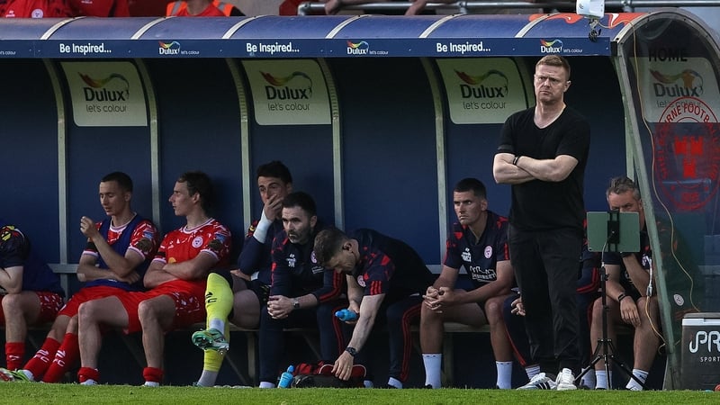 Shelbourne manager Damien Duff at the final whistle