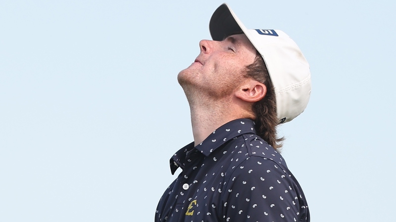 Gavin Tiernan reacts to a missed putt during the final