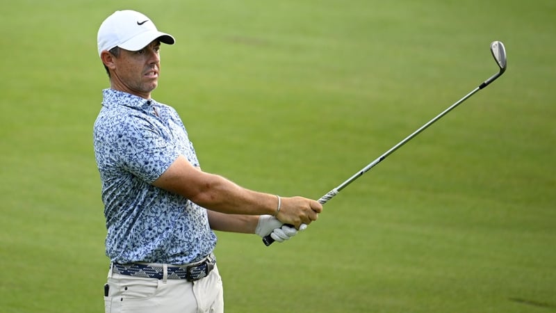Rory McIlroy played the front nine in four under