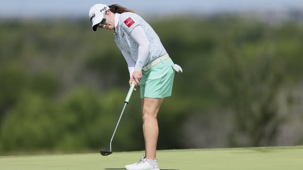 FRISCO, TEXAS - JUNE 21: Leona Maguire of Ireland hits a putt on the second hole during the third round of the KPMG Women's PGA Championship 2025 at Fields Ranch East at PGA Frisco on June 21, 2025 in Frisco, Texas. (Photo by Sam Hodde/Getty Images)